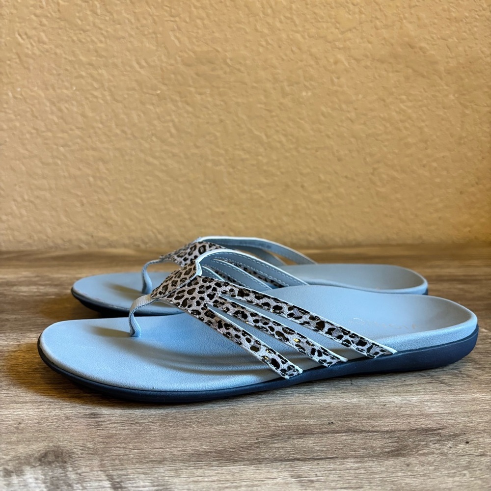 Vionic Alta Women's Toe Post Orthotic Sandals Blue - Picture 3 of 10